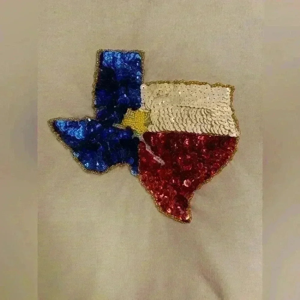 Mamie Ruth Texas Cropped Puff Sleeve Sweatshirt - Picture 5 of 8